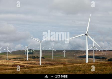 Crystal Rig Wind Farm is an onshore wind farm located on the Lammermuir Hills in the Scottish Borders region of Scotland Stock Photo