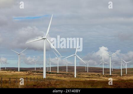 Crystal Rig Wind Farm is an onshore wind farm located on the Lammermuir Hills in the Scottish Borders region of Scotland Stock Photo