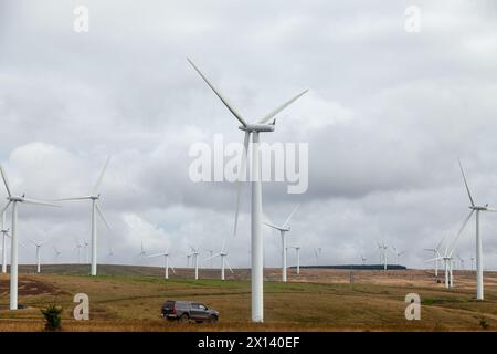 Crystal Rig Wind Farm is an onshore wind farm located on the Lammermuir Hills in the Scottish Borders region of Scotland Stock Photo