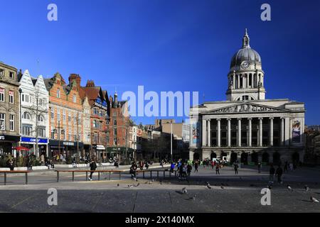 The Council House building, Old Market Square, Nottingham city centre, Nottinghamshire, England. Stock Photo