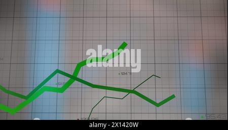 Image of data processing over white background Stock Photo