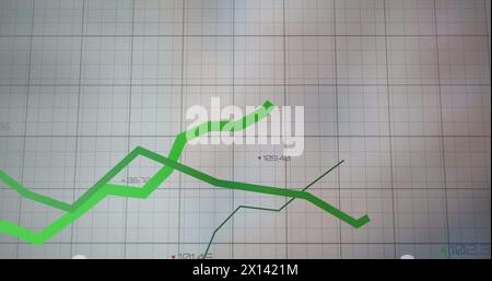 Image of data processing over white background Stock Photo