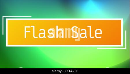 Image of flash sale text over shapes Stock Photo