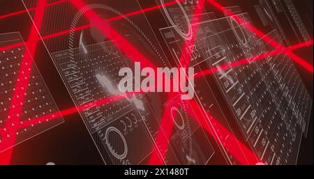 The image shows a concept for a global business, with a focus on finances, connections and digital i Stock Photo