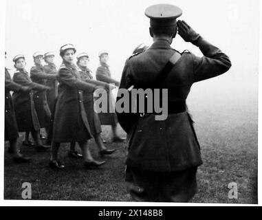 Cadets of the ATS march past the Commander-in-Chief of Home Forces ...