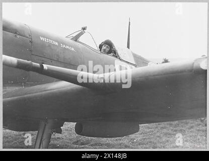 NEW ZEALAND SPITFIRE SQUADRON - Named aircraft of the New Zealand squadron Royal Air Force Stock Photo