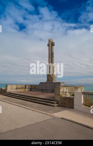 War memorial of Civil War Spanish in the faro de Cabo Menor de Santander Cantabria Stock Photo