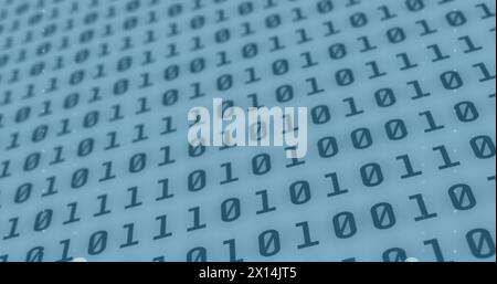 Image of binary coding over digital screens Stock Photo