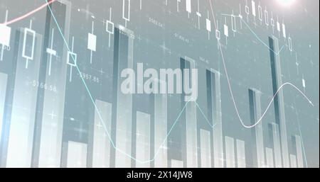 Image of media icons over data processing Stock Photo