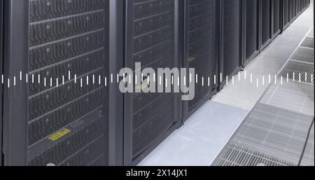 Image of data processing over computer servers Stock Photo