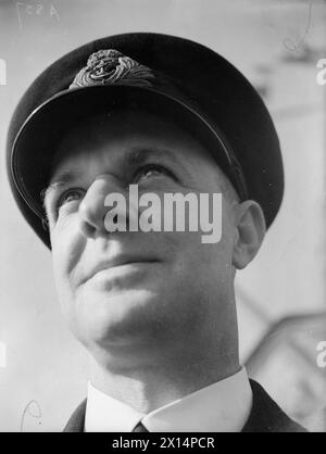 In September 1940, officers and men are on board the battleship HMS Rodney, including Commander Shipwright J.L. Hambling from Plymouth. Stock Photo