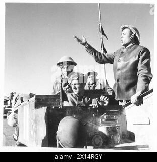 THE POLISH ARMY IN THE WESTERN DESERT CAMPAIGN, 1940-1942 - Troops of the Polish Independent Carpathian Rifles Brigade in their Bren Gun Carrier on the road south-west of Gazala, Libya British Army, Polish Army, Polish Armed Forces in the West, Independent Carpathian Rifles Brigade Stock Photo