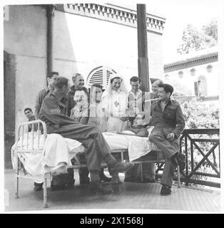 Wounded Italian prisoners are cared for by the British Army during ...