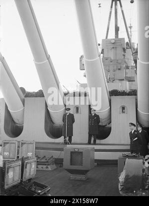 HMS King George V is at sea alongside HMS Howe at Scapa Flow on 17 ...