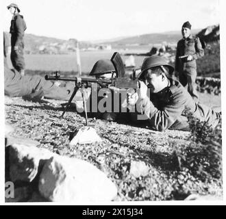 Sergeant Light Machine Gun Sergeant Hart instructs French recruits in the use of a Bren light ...