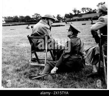 Mr. Churchill Sees Anti-flying Bomb Defences - Mr. Churchill With 