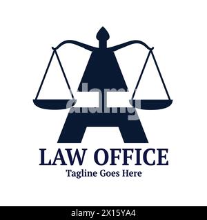 A law firm logo with an A that looks like a scale Stock Vector