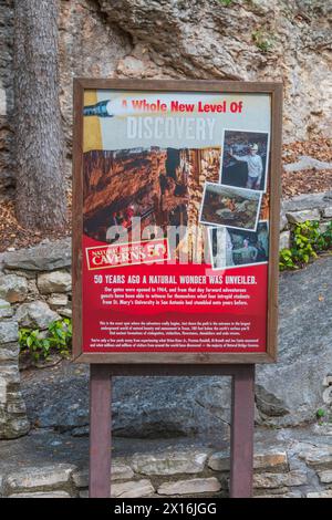 Natural Bridge Caverns in Central Texas near San Antonio. Stock Photo