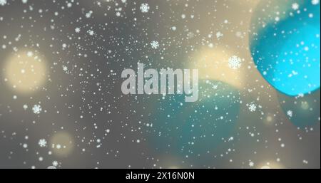 Image of globe and spots over spots of lights Stock Photo
