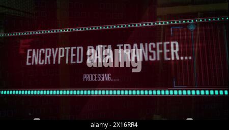 This image shows how data is processed and transferred over computer servers Stock Photo