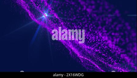 Image of light spots over black background Stock Photo