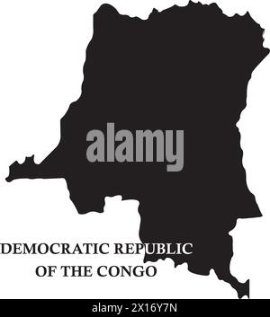 Physical political map of Democratic Republic of the Congo Stock Vector ...