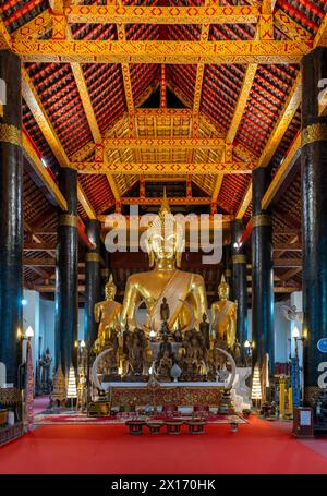 Collection of Buddha images at Wat Wisunarat temple, Luang Prabang, Laos Stock Photo