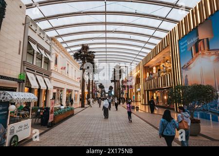 inside The Avenues, the largest shopping mall in Kuwait Stock Photo