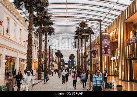 inside The Avenues, the largest shopping mall in Kuwait Stock Photo