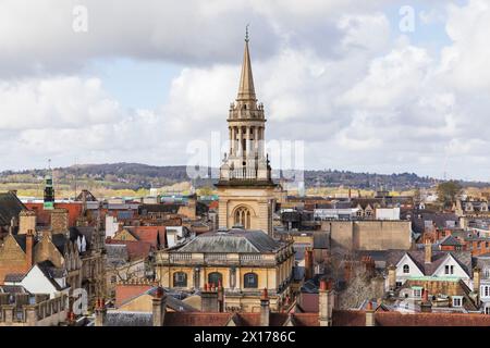 View of Lincoln College Library Tower (formerly All Saints Church) in Oxford, England. Stock Photo