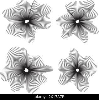 Explosing Raphic Black explosion burst with radial lines in center Stock Vector Image ...