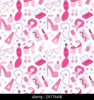 Pink barbiecore objects Stock Vector