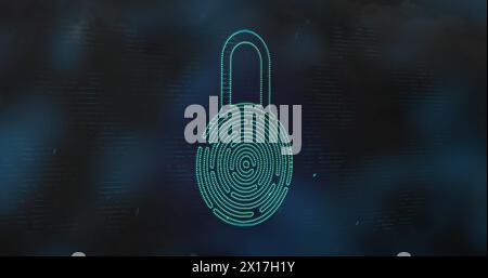 Image of number online security padlock icon Stock Photo