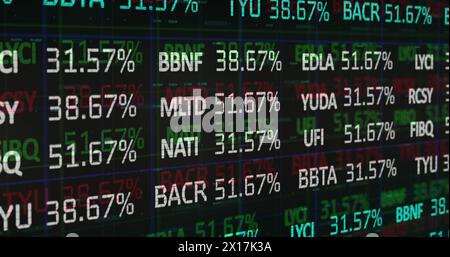 Image of statistics and financial data processing Stock Photo