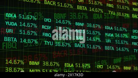 Image of statistics and financial data processing Stock Photo
