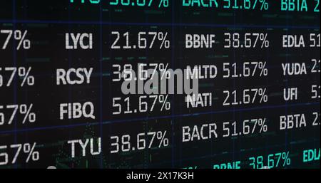 Image of statistics and financial data processing Stock Photo