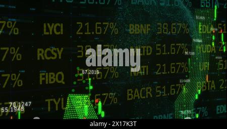 Image of statistics and financial data processing Stock Photo
