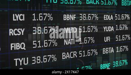 Image of statistics and financial data processing Stock Photo