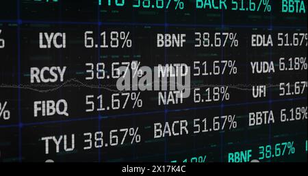 Image of financial data processing and statistics recording Stock Photo