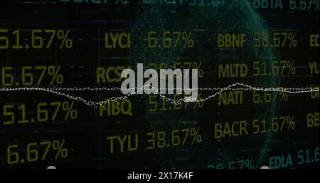 Image of financial data processing and statistics recording Stock Photo