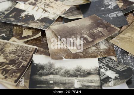 Vintage amateur and studio photos end of the XIX century - early in XX century, former Russia Stock Photo