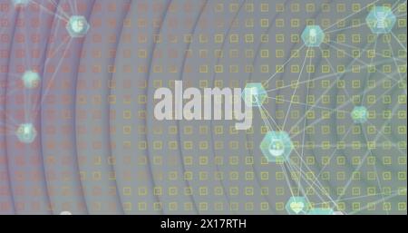 Image of globe with networks of connections Stock Photo
