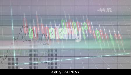 Image of data processing over white background Stock Photo