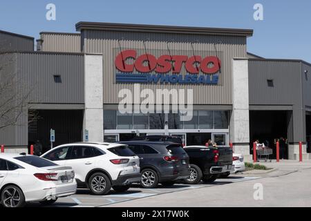 Indianapolis - April 13, 2024: Costco Wholesale Location. Costco Wholesale is a multi-billion dollar membership retailer. Stock Photo