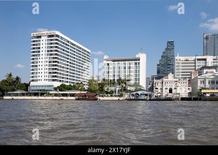 View to the Mandarin Oriental Hotel in Bangkok Thailand Stock Photo