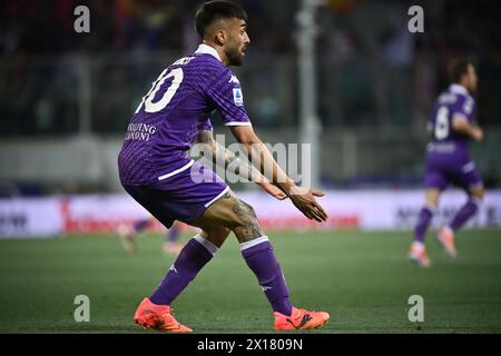 Florence, Italia. 15th Apr, 2024. Fiorentina's Nicolas Gonzalez looks on during the Serie a Tim match between Fiorentina and Genoa - Serie A TIM at Artemio Franchi Stadium - Sport, Soccer - Florence, Italy - Monday April 15, 2024 (Photo by Massimo Paolone/LaPresse) Credit: LaPresse/Alamy Live News Stock Photo