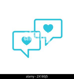 Bubble, Chat, talk icon. Isolated on white background. From blue icon set. Stock Vector