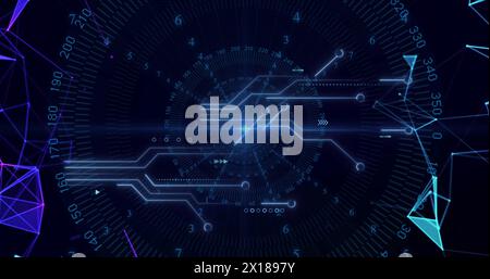 Image of connections and data processing Stock Photo