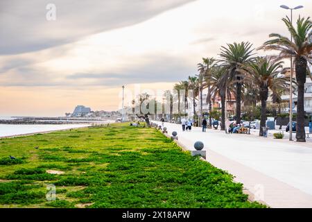 Promenade in Sitges, Spain Stock Photo