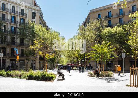 Eixample Block Superblock or Superilla in the Eixample neighbourhood, a highly ...